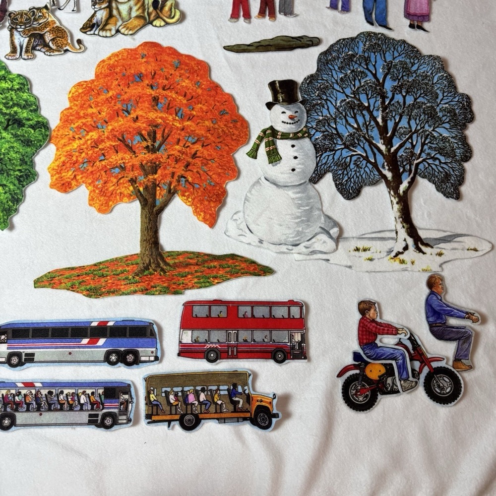 Vintage Story Teller Flannel Graph Educational Flannelgraph Seasons Vehicles - Picture 3 of 10